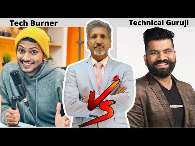 Tech Burner VS Technical Guruji I Youtuber's Comparison I #shorts I #techburner  I #technicalguruji