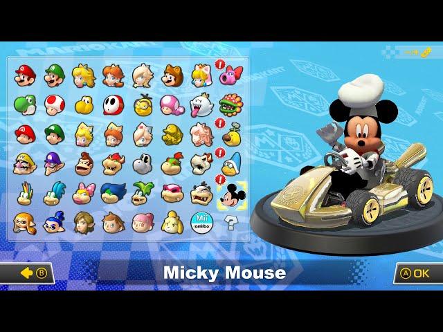 What if you play Mickey Mouse in Mario Kart 8 Deluxe (DLC Courses) 4K