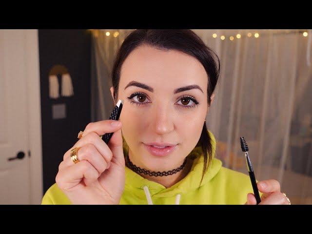 ASMR | In-Depth, Gentle Eyebrow Shaping, Tweezing, Makeup [One Hour]