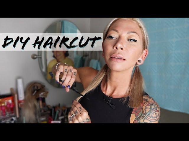 quick DIY haircut w/layers for short fine thin hair (makes your hair look thicker)