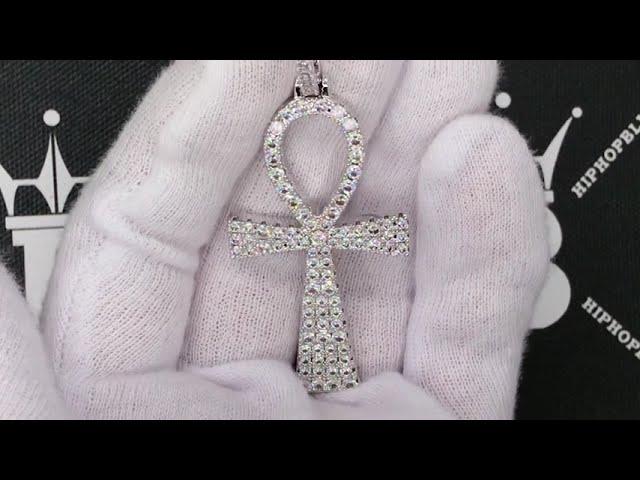 Designer Ankh Cross Hip Hop Bling Bling Pendant | Bustdown Iced Out Jewelry