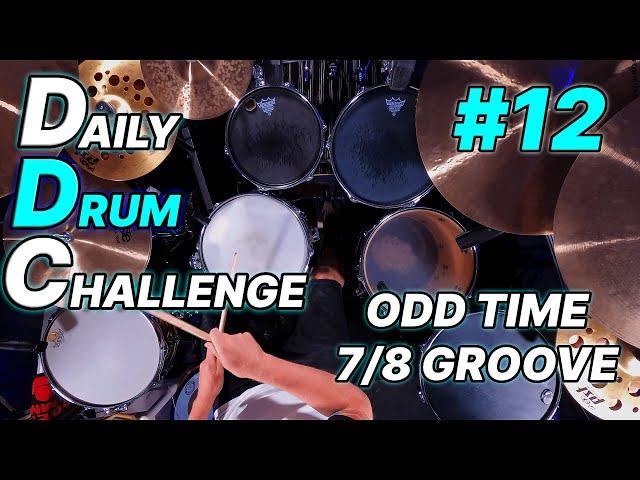 Daily Drum Challenge no.12 - Funky 7/8 Odd Time Groove | That Swedish Drummer