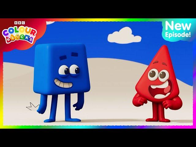 Red Meets Blue! | FULL EPISODE - S1 E3 | Learn Colours - Kids Cartoons | Colourblocks