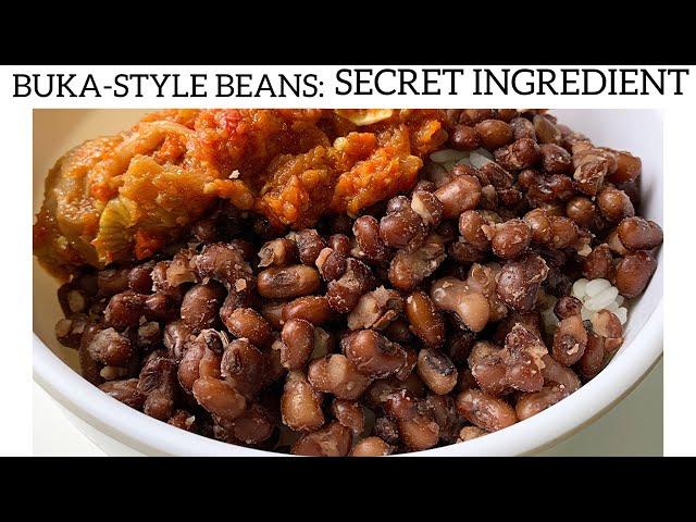 HOW TO COOK BUKA-STYLE PLAIN BEANS (With A Secret Ingredient) | Nigerian Buka Plain Beans Recipe