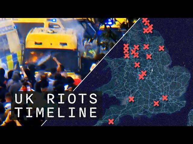 Two weeks of chaos - UK riots mapped