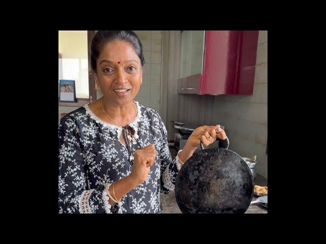 Dosa with cast iron tawa