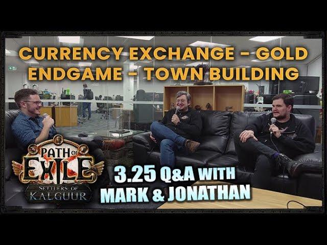 PATH of EXILE: SETTLERS of KALGUUR Q&A - Currency Exchange, Gold & Town Building w. Jonathan & Mark!