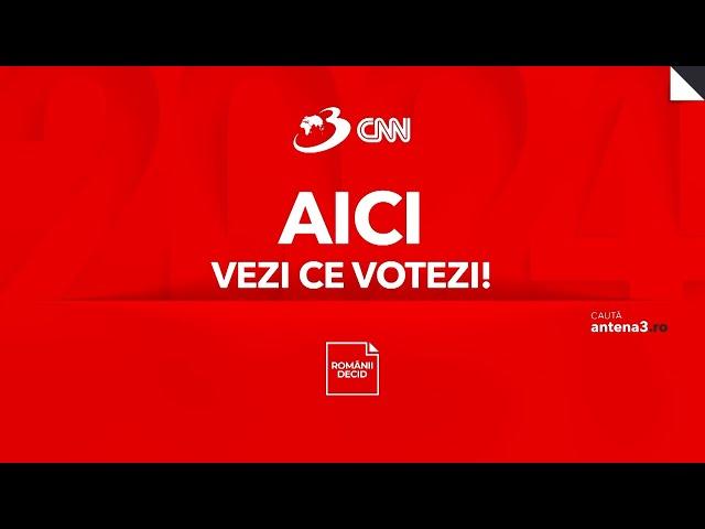 LIVE ANTENA 3 CNN ora 14: Ediție specială de Alegerile Prezidenţiale