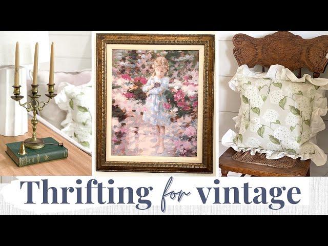 THRIFT VINTAGE DECOR WITH ME | THRIFT HAUL 2024 | THRIFTED VINTAGE DECOR