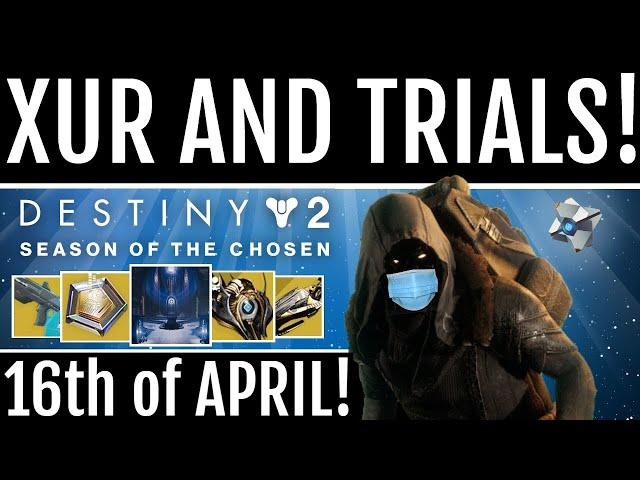 XUR! April 16th-20th! EXOTIC LOOT! TRIALS MAP & REWARDS! CIPHER QUEST & INVENTORY! | Destiny 2