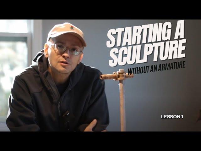 Part 1 How to start a standing figure sculpture in water clay without an armature