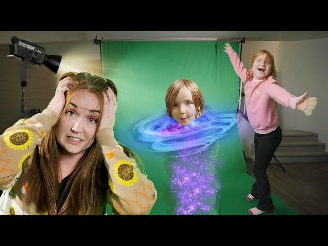 We are a MAGiC FAMiLY!! Adley makes Niko Disappear 🫥 Trying fun ideas on a Green Screen a bts BDE