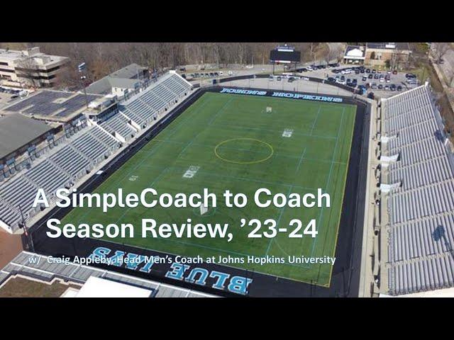 A SimpleCoach to Coach Interview w/ Craig Appleby, Head Men's Coach at Johns Hopkins