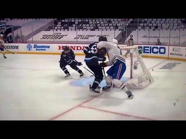 Mark Scheifele hit on Jake Evans (Slo Mo)