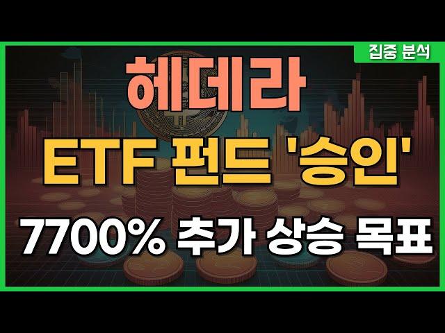 [ 헤데라 코인 ] ETF 펀드 '승인' 7700% 추가 상승 목표 #헤데라코인