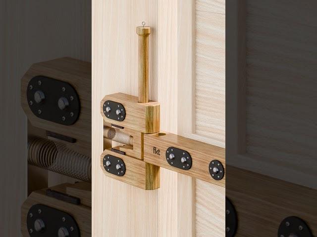 Heavy Duty Slide Door Auto Close Wooden Lock