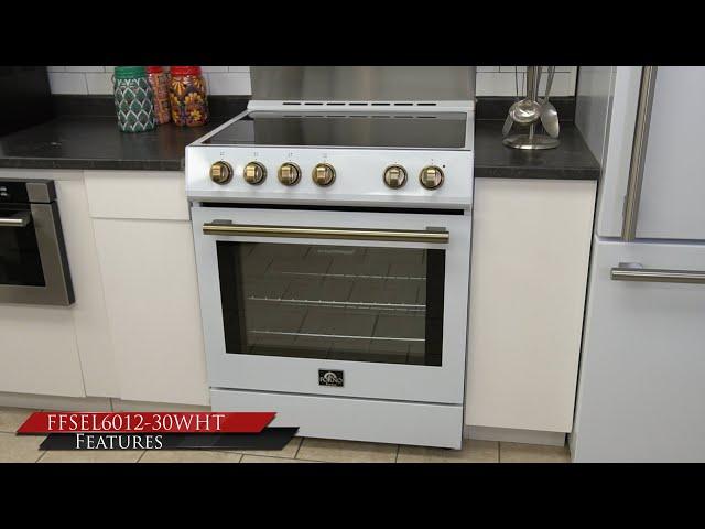 FORNO: Leonardo Espresso 30″ Electric Range White FFSEL6012-30WHT