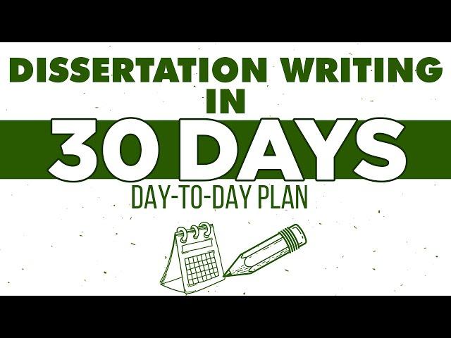 How to write a Ph.D. Dissertation in a Month| Day-to-Day Work Plan