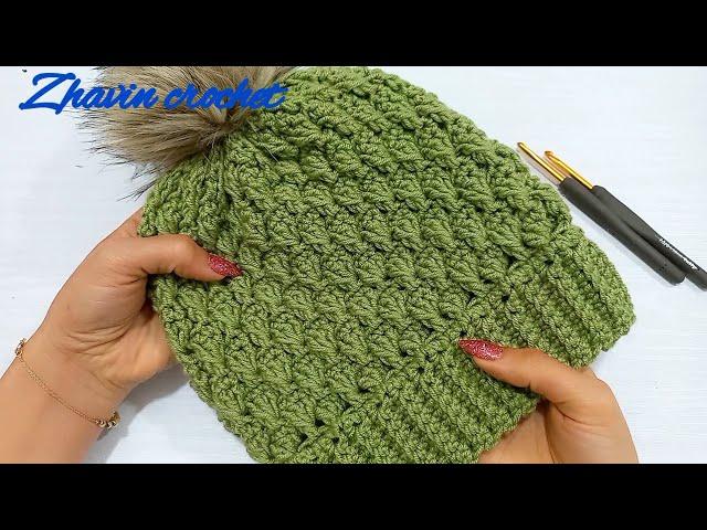 SUPER EASY and FAST crochet beanie hat for beginners