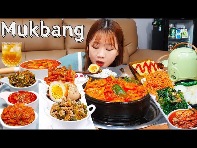 Sub)Real Mukbang- The Best Korean Homemade Meal Mukbang(13 Side Dishes) Plum wine ASMR KOREAN FOOD