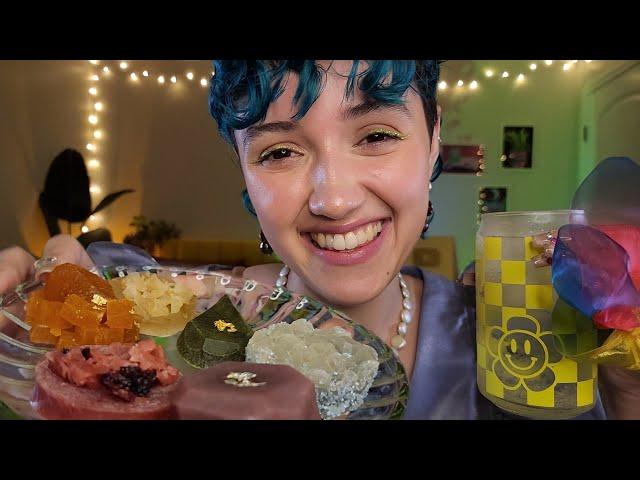 ASMR Taste Testing Edible Crystal Candies  (mukbang, crunchy, eating sounds, tapping, mouth sounds)