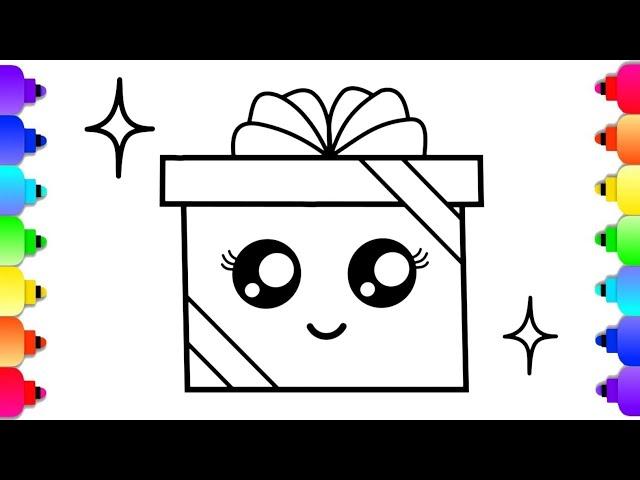 Learn How to Paint a Cute Gift box 