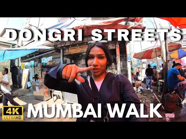 Streets of Dongri Towards Alleys of Busy Kalbadevi, Mumbai 4K With She' Walkin, INDIA WALK