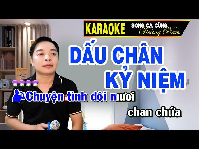 ️DẤU CHÂN KỶ NIỆM  Karaoke Thiếu Giọng Nữ  Song ca cùng Hoàng Nam