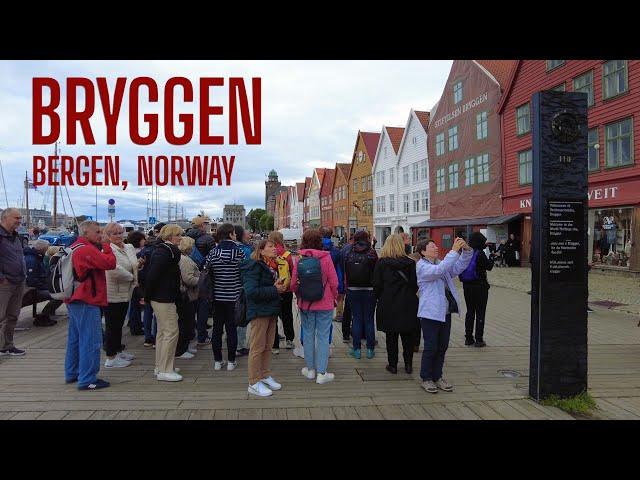 Walk With Tourists Into Bryggen #Bergen #Norway