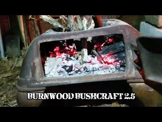 BURNWOOD BUSHCRAFT 2.5 - Overnighter, Antique Cast Iron Stool Stove, Snow