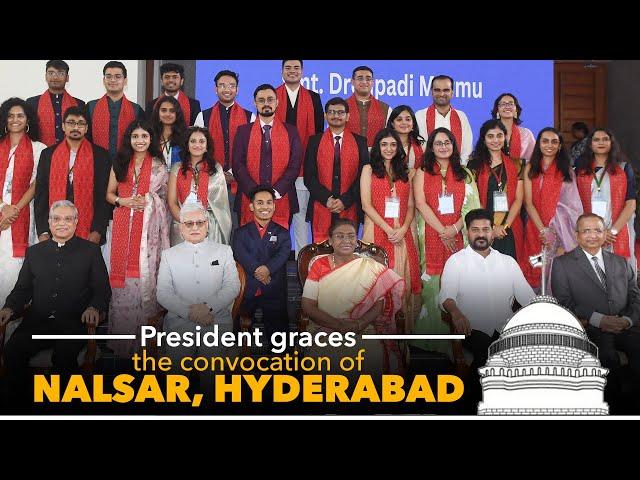 President Droupadi Murmu graces the convocation of NALSAR, Hyderabad