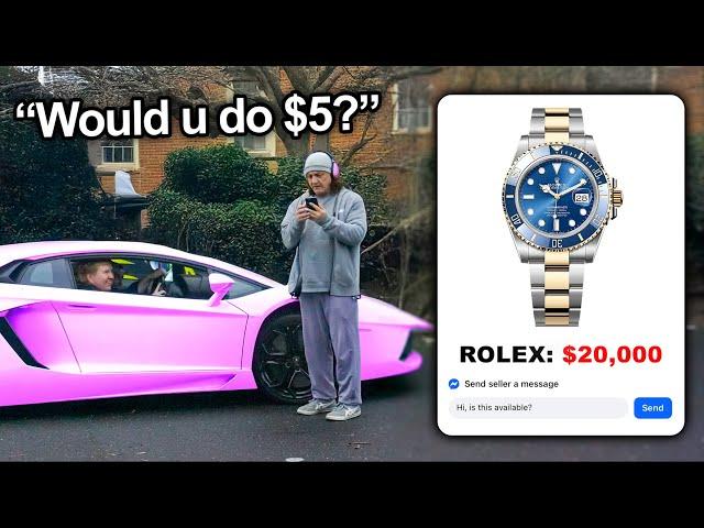 Lowballing FB Marketplace but arriving in a Lamborghini