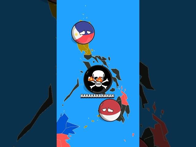 Black devil in nutshell animation  #countryball #funny #countries