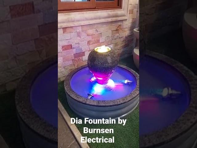 Dia Fountain with lights