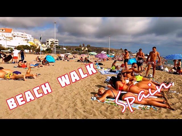 4K Beach Walk Tenerife Spain, video vlog, September 2021. Update No Lockdown Restriction / Lockdown