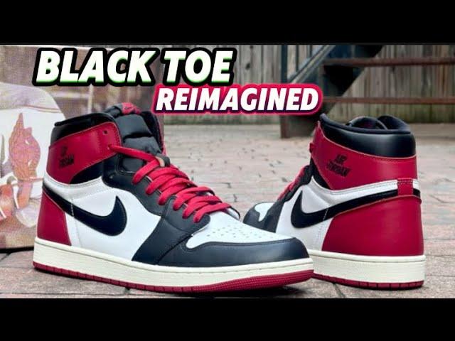 UPCOMING! Jordan 1 Black Toe Reimagjned!  Quality check review & on foot!