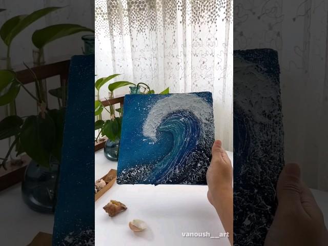 Ocean wave Texture painting #textureart #seapainting #acrylicpainting #wavepainting