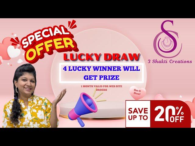 Lucky Draw Details | 3Shakti Creations | Jewellery Making Materials #jewelleryrawmaterials #beads