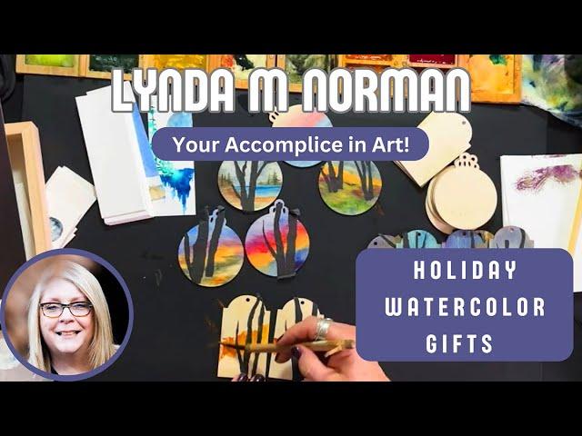 Holiday Watercolor Gifts: Easy Bookmarks, Greeting Cards & More with Lynda M. Norman