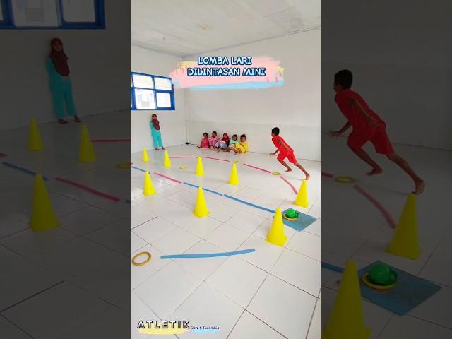 Permainan Lomba Lari diLintasan Mini    #praktek #atletik #permainan #permainananak #pjok