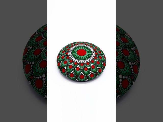 Merry Christmas & Happy Holidays! Mandala Dot Art Rock Painting #christmasdecor #mandalaart #xmas