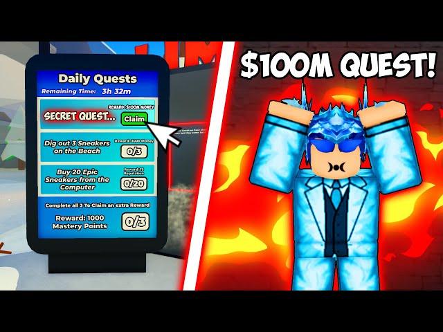 Do This Secret Quest For $100M In Sneaker Resell Simulator! (Roblox)