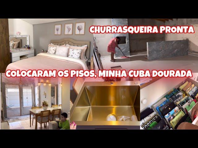 COLOCARAM OS PORCELANATO | CHURRASQUEIRA PRONTA |MINHA CUBA DOURADA DOS SONHOS| ROTINA |MARYA ALVES