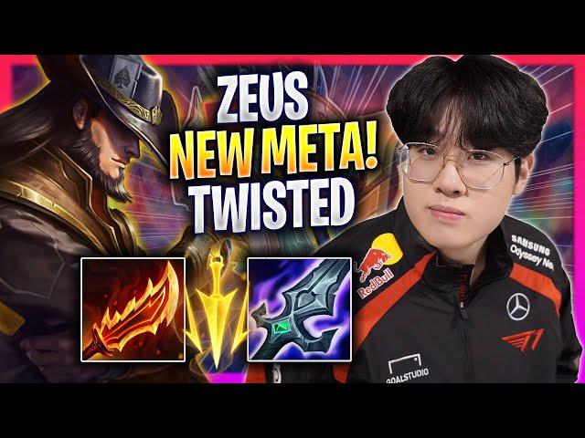 ZEUS CRAZY NEW META TWISTED FATE TOP! - T1 Zeus Plays Twisted Fate TOP vs Riven! | Season 2024