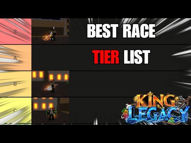 RACE TIER LIST FOR UPDATE 8 (King Legacy)