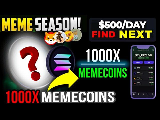 SOLANA MEME COINS : HOW TO FIND 1000X MEME COINS EARLY ??