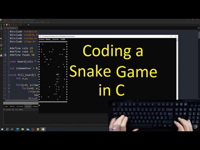 Live coding Snake Game in C.