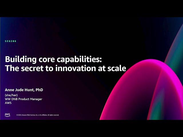 AWS re:Invent 2024 - Building core capabilities: The secret to innovation at scale (SEG206)