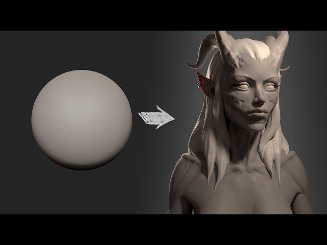 Zbrush Head Sculpt 32 - Demon Princess