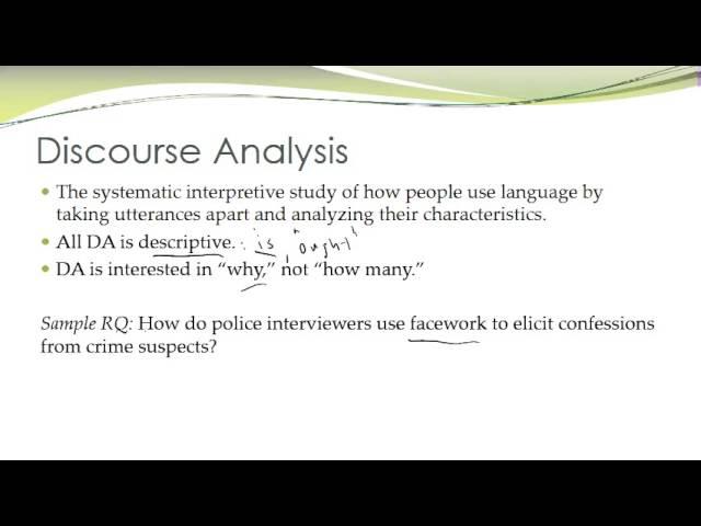 Communication Research Methods - Discourse Analysis